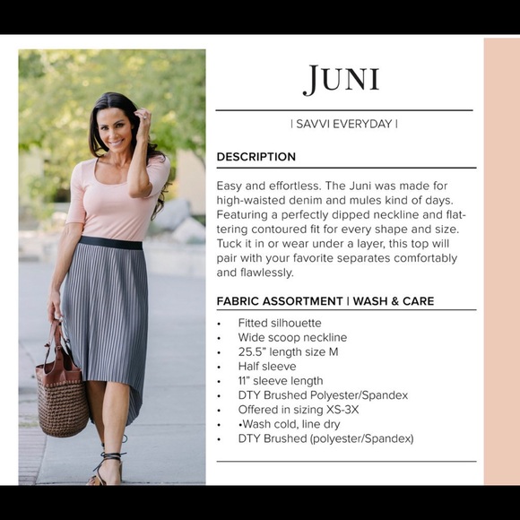 SAVVI JUNI Red Medium Scoop Neck Contoured Fit Half Sleeve Top - Picture 3 of 10